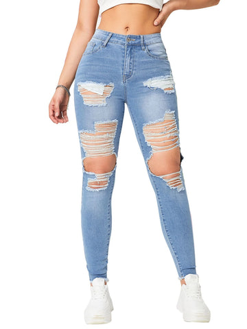 Ripped Cut Out Skinny Jeans