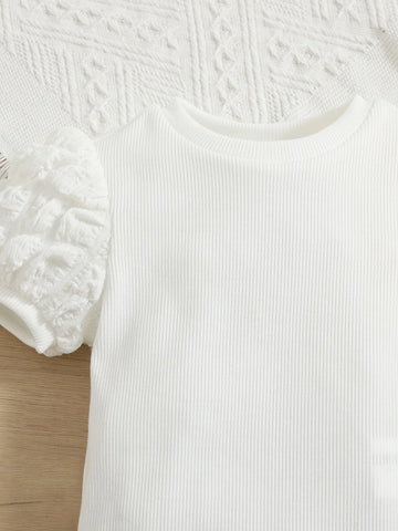 Baby Textured Puff Sleeve Tee