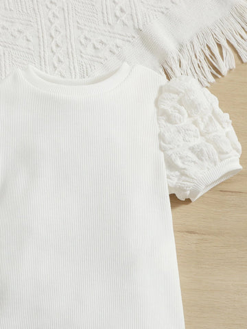 Baby Textured Puff Sleeve Tee