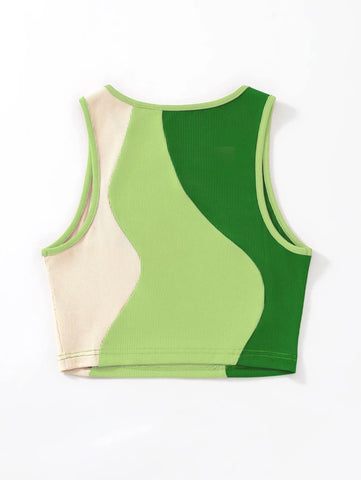 Color Block Tank Top
