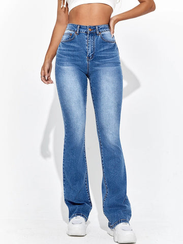 Flared Leg High Waist Jeans