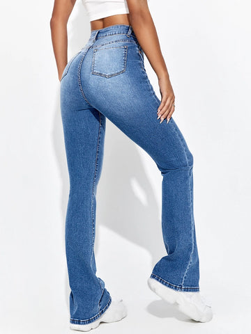 Flared Leg High Waist Jeans