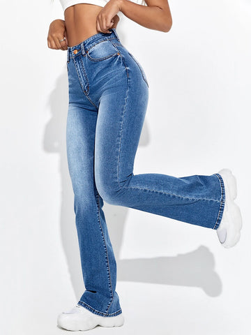 Flared Leg High Waist Jeans
