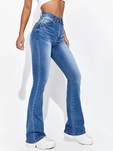Flared Leg High Waist Jeans