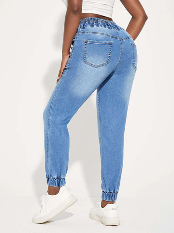SXY High Waist Drawstring Jogger Jeans