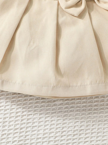 Baby Bow Front Pleated Skirt