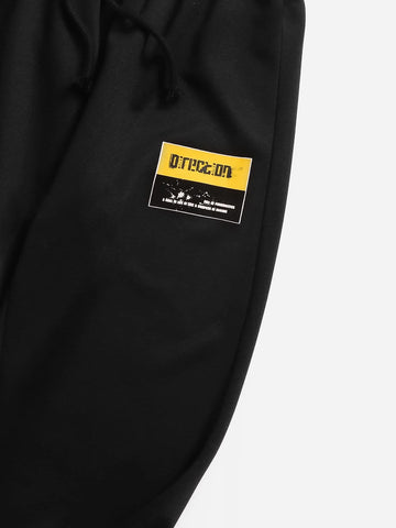 Boys Slogan Graphic Tee & Drawstring Waist Sweatpants