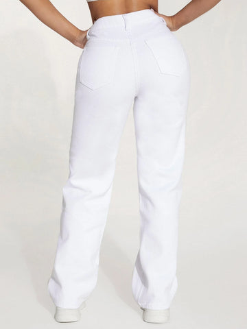 PETITE Slant Pocket Straight Leg Jeans