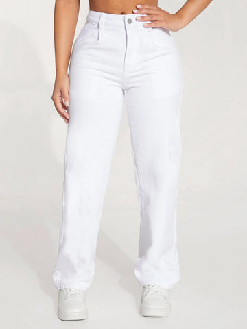 PETITE Slant Pocket Straight Leg Jeans