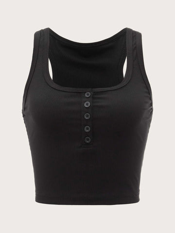 ROMWE STPL Solid Tank Top