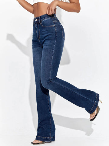 High Waist Flare Leg Jeans