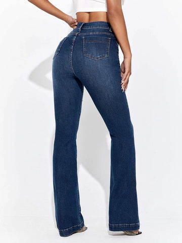 High Waist Flare Leg Jeans