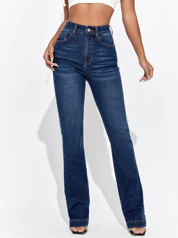 High Waist Flare Leg Jeans