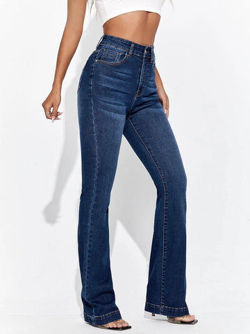 High Waist Flare Leg Jeans