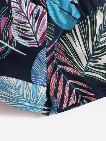 Baby Tropical Print Tank Top & Shorts