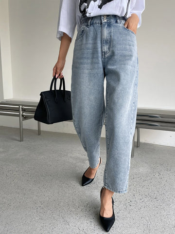DAZY High Waist Mom Fit Jeans