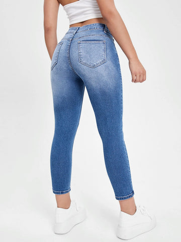BLUES Slant Pocket Skinny Crop Jeans