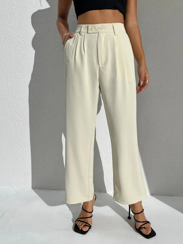 High Waist Pocket Detail Pants