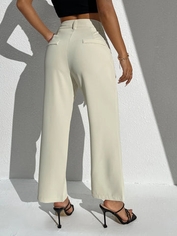 High Waist Pocket Detail Pants