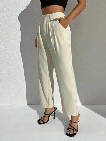 High Waist Pocket Detail Pants