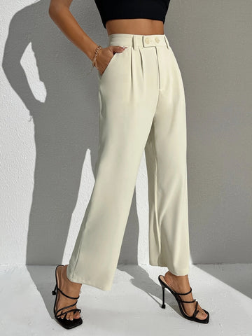 High Waist Pocket Detail Pants