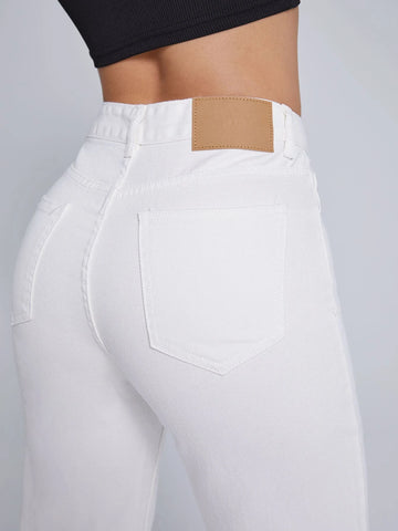 High Waist Straight Leg Jeans
