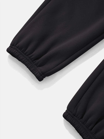 Solid Elastic Waist Sweatpants