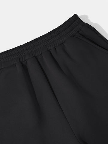 Solid Elastic Waist Sweatpants