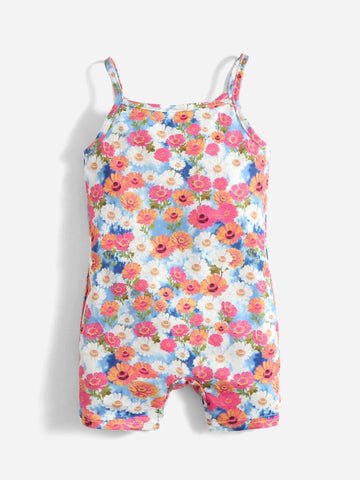 Baby Allover Floral Print Cami Romper