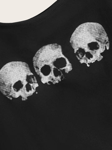 ROMWE STPL Skull Graphic Tank Top