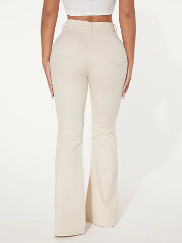 PETITE Split Hem Flare Leg Jeans