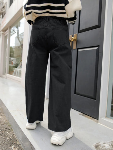 DAZY Wide Leg Pocket Detail Jeans