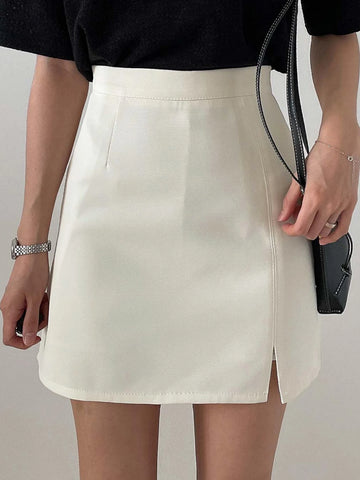 DAZY High Waist Split Hem Skirt