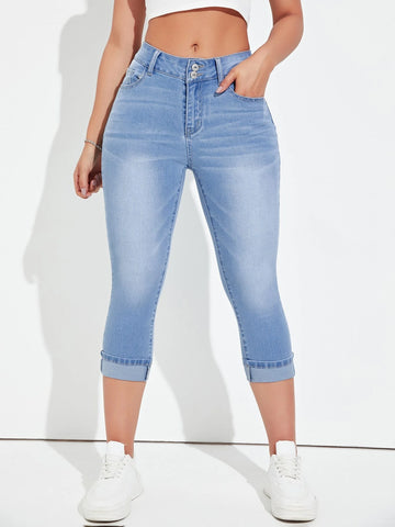 Roll Hem Skinny Jeans