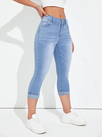 Roll Hem Skinny Jeans
