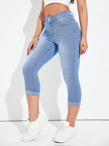 Roll Hem Skinny Jeans