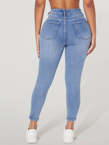 PETITE Solid Skinny Jeans