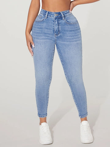 PETITE Solid Skinny Jeans