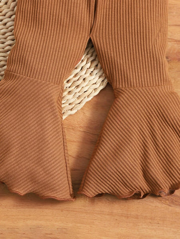 Baby Lettuce Trim Flare Leg Pants