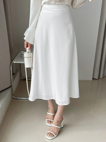 DAZY High Waist Solid Skirt