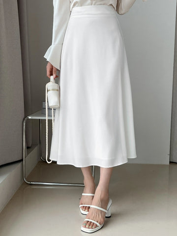 DAZY High Waist Solid Skirt