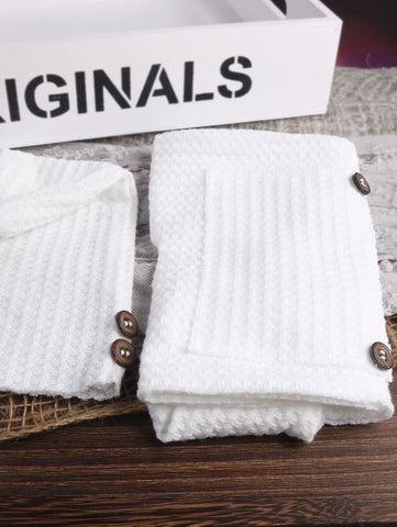 Newborn Waffle Knit Jumpsuit & Hat Photography Prop