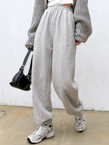 Dazy-Less Drawstring Waist Slant Pocket Sweatpants