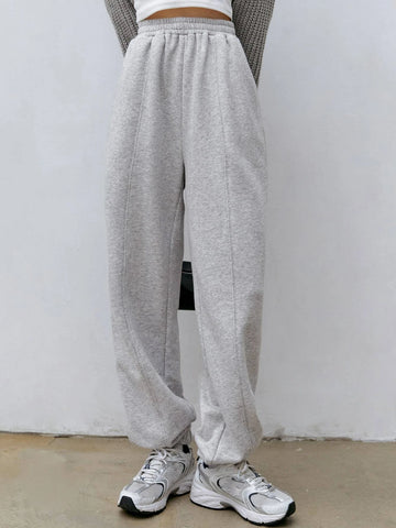 Dazy-Less Drawstring Waist Slant Pocket Sweatpants