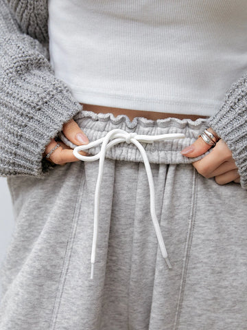 Dazy-Less Drawstring Waist Slant Pocket Sweatpants