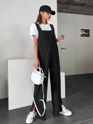 DAZY Pocket Detail Solid Overall Jumpsuit