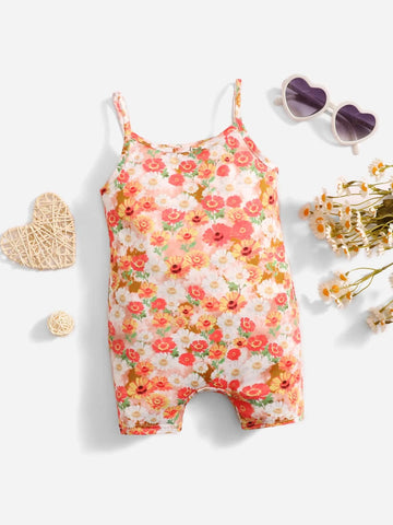 Baby Allover Floral Print Cami Romper