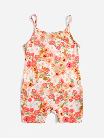 Baby Allover Floral Print Cami Romper