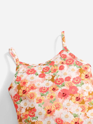 Baby Allover Floral Print Cami Romper