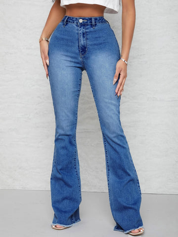 SXY Curvy High Waist Flare Leg Jeans
